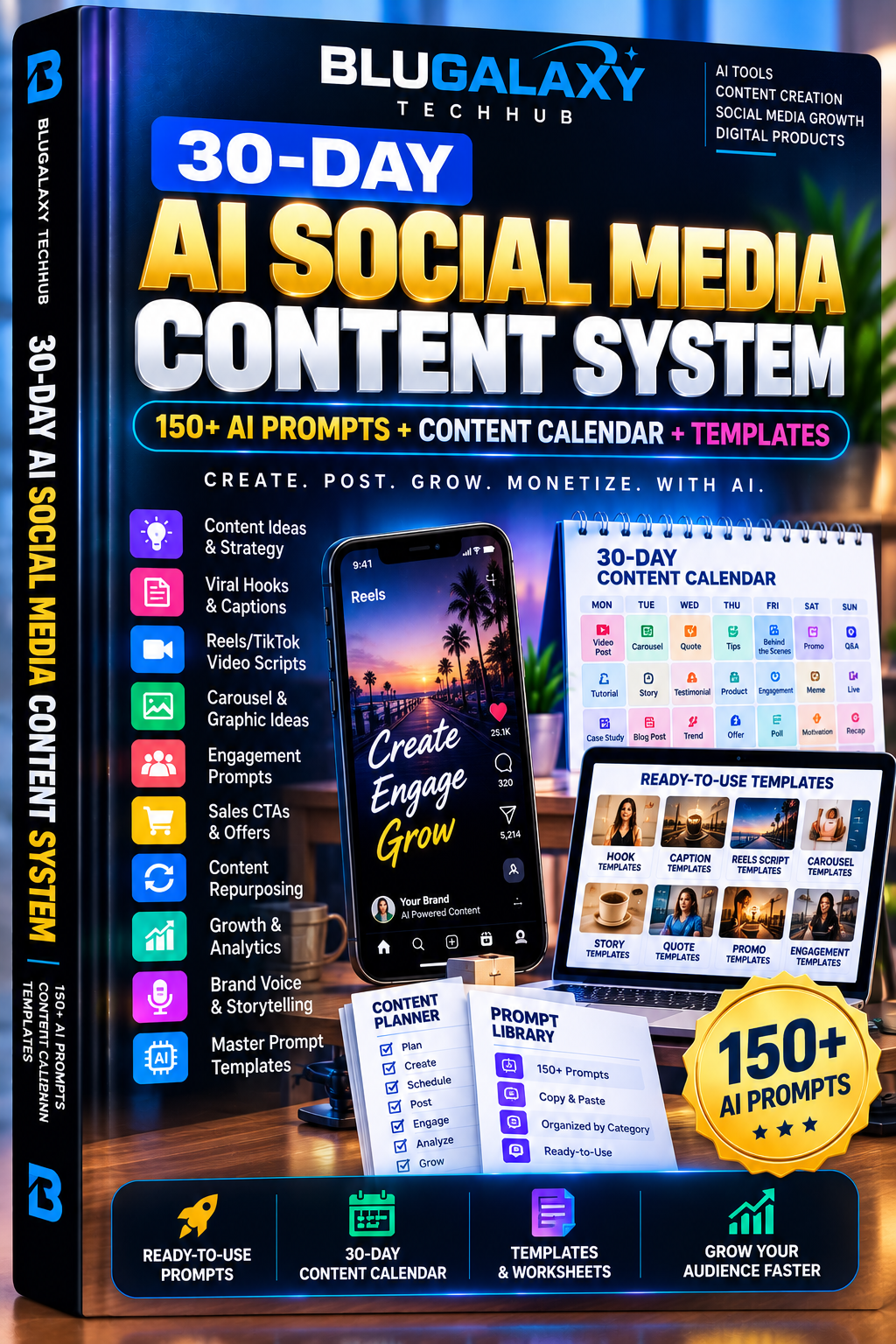🚀 Blugalaxy 30-Day AI Social Media Content System