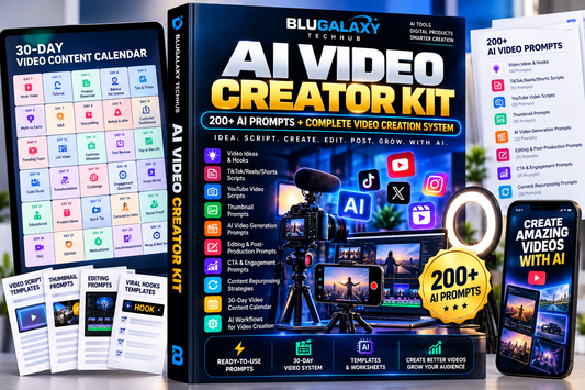 AI Video Creator Kit — 200+ AI Prompts + Video Creation System with 240 AI prompts